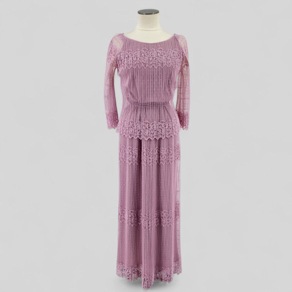 Vintage Union Made Lace Maxi Dress‎ Size 8 Garden Party Cottage Romantic Flapper